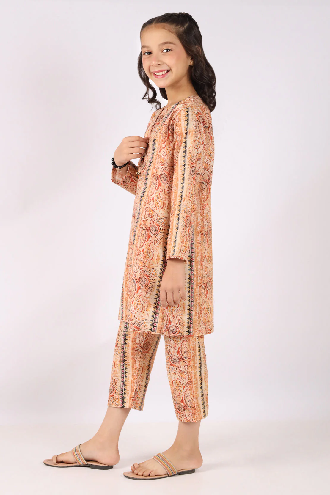 Printed Lawn Stitched 2 Piece (Shirt/Trouser) For Kids - Image 2