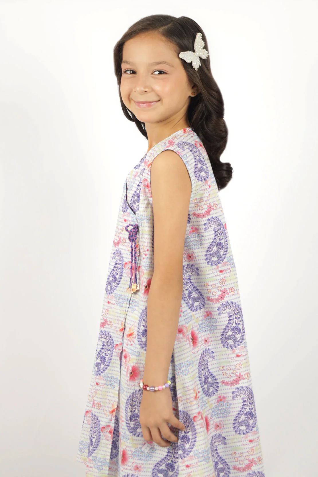 Printed Lawn Stitched 2 Piece (Shirt/Trouser)  For Kids - Image 2