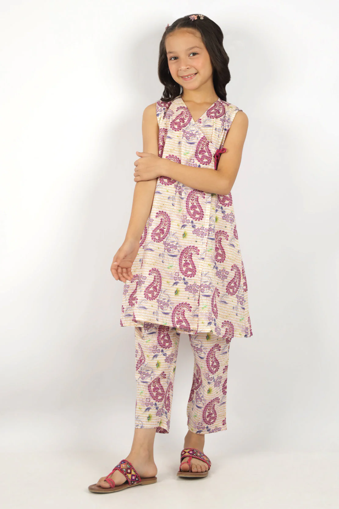 Printed Lawn Stitched 2 Piece (Shirt/Trouser) For Kids - Image 2