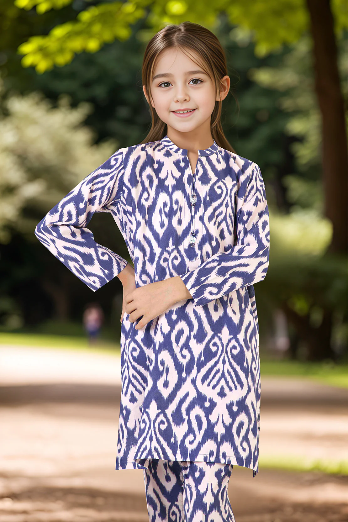 Printed Lawn Stitched 2 Piece (Shirt/Trouser) For Kids - Image 3