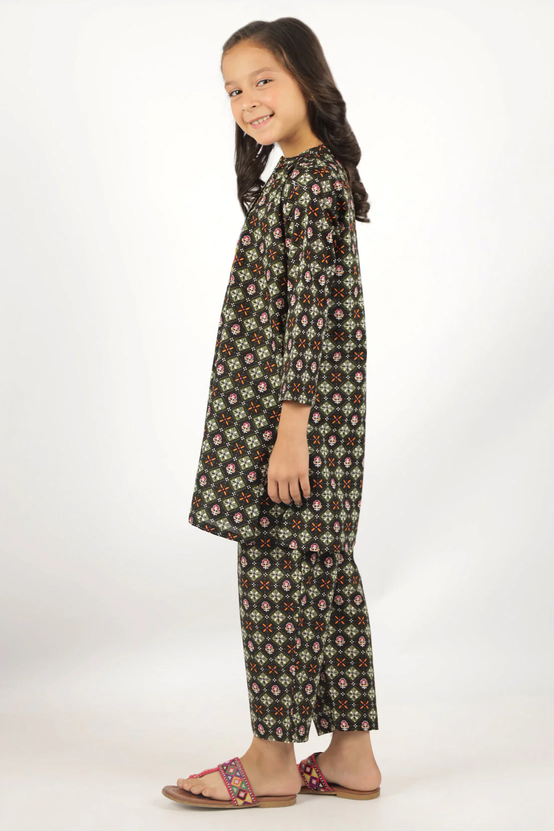 Printed Lawn Stitched 2 Piece (Shirt/Trouser) For Kids - Image 2