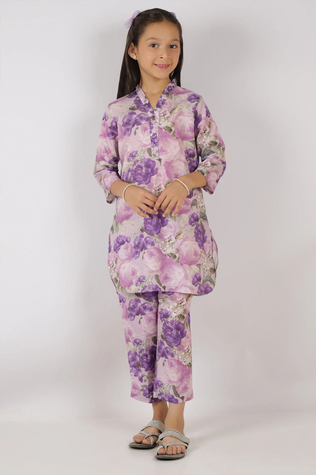 Printed Lawn Stitched 2 Piece (Shirt/Trouser) For Kids