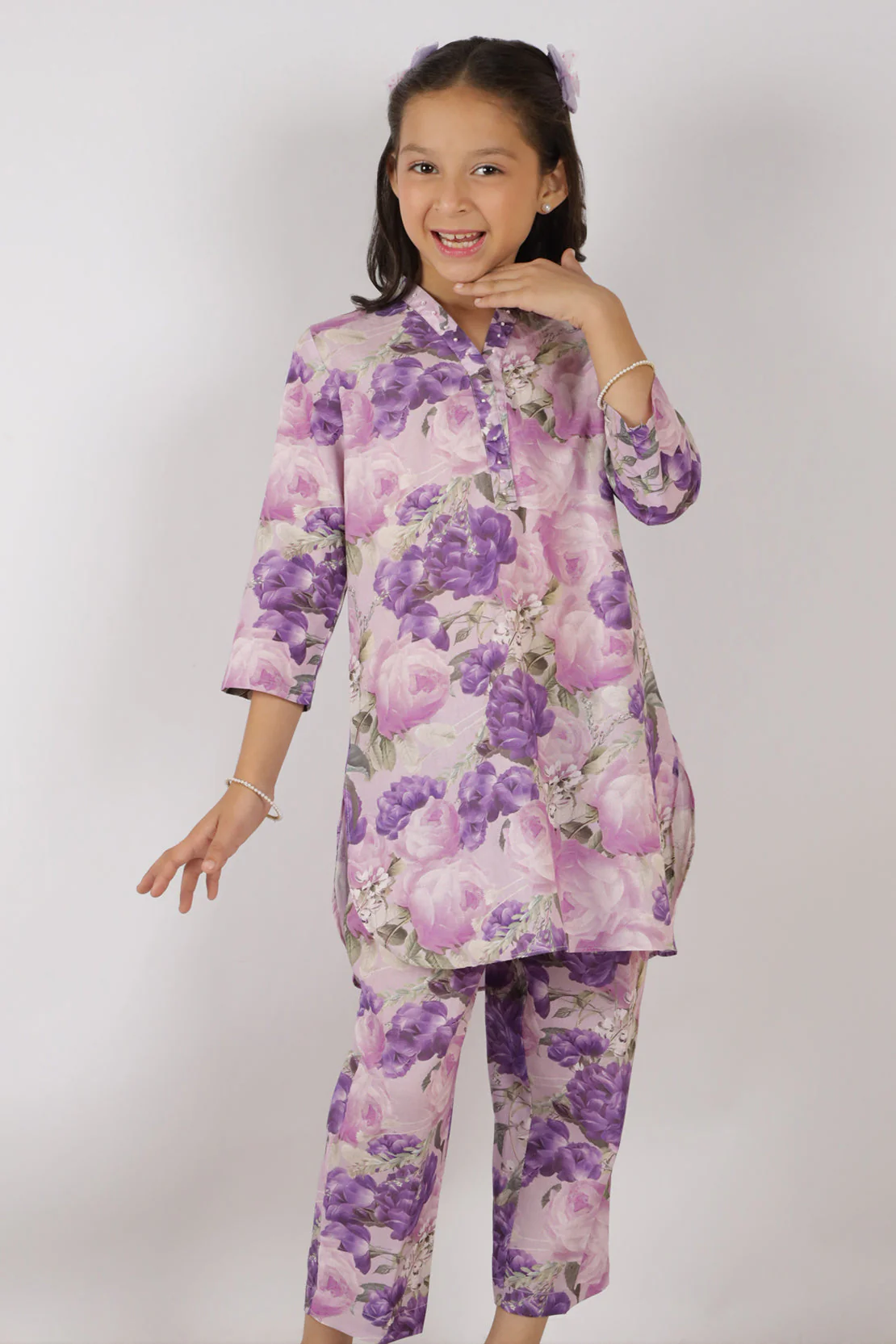 Printed Lawn Stitched 2 Piece (Shirt/Trouser) For Kids - Image 2