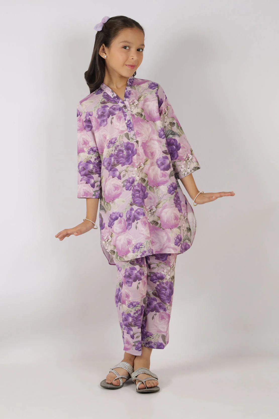 Printed Lawn Stitched 2 Piece (Shirt/Trouser) For Kids - Image 3