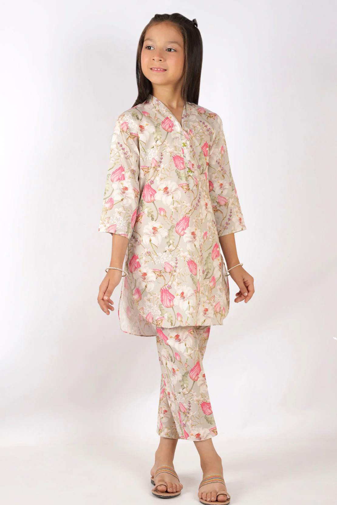 Printed Lawn Stitched 2 Piece (Shirt/Trouser) For Kids