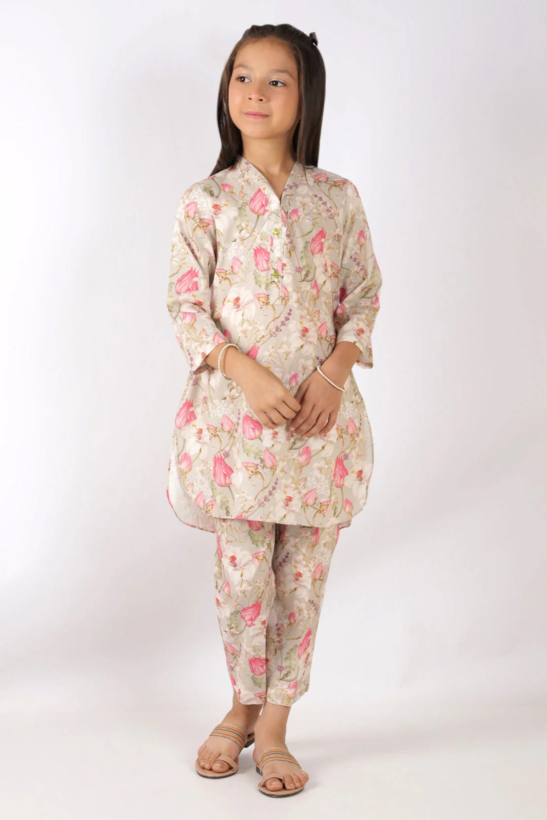 Printed Lawn Stitched 2 Piece (Shirt/Trouser) For Kids - Image 5
