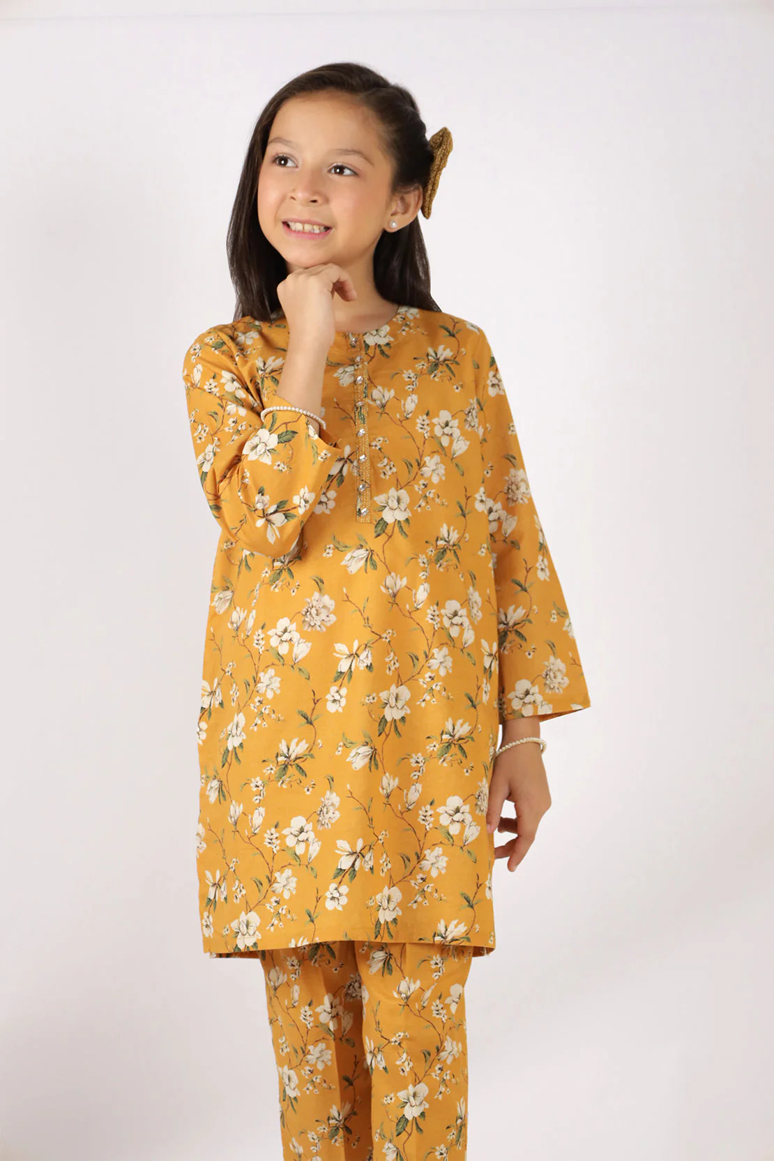 Printed Lawn Stitched 2 Piece (Shirt/Trouser) For Kids - Image 2