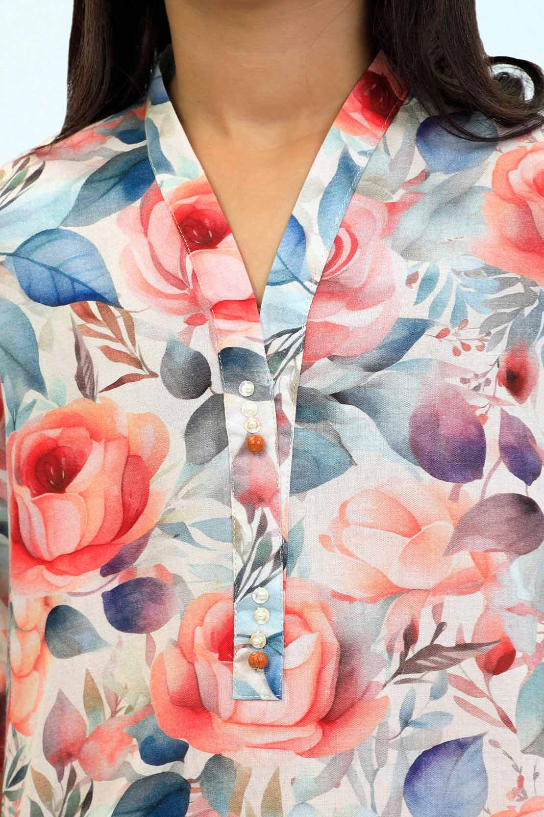 Printed Lawn Stitched 2 Piece (Shirt/Trouser)  For Kids - Image 3