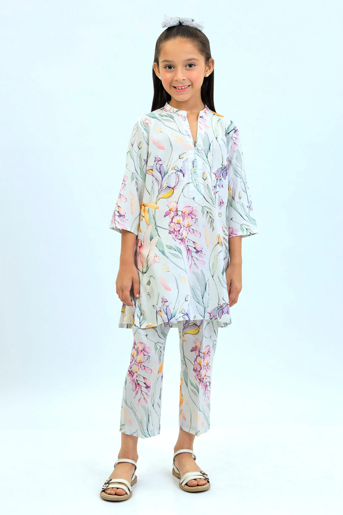 Printed Lawn Stitched 2 Piece (Shirt/Trouser) For Kids