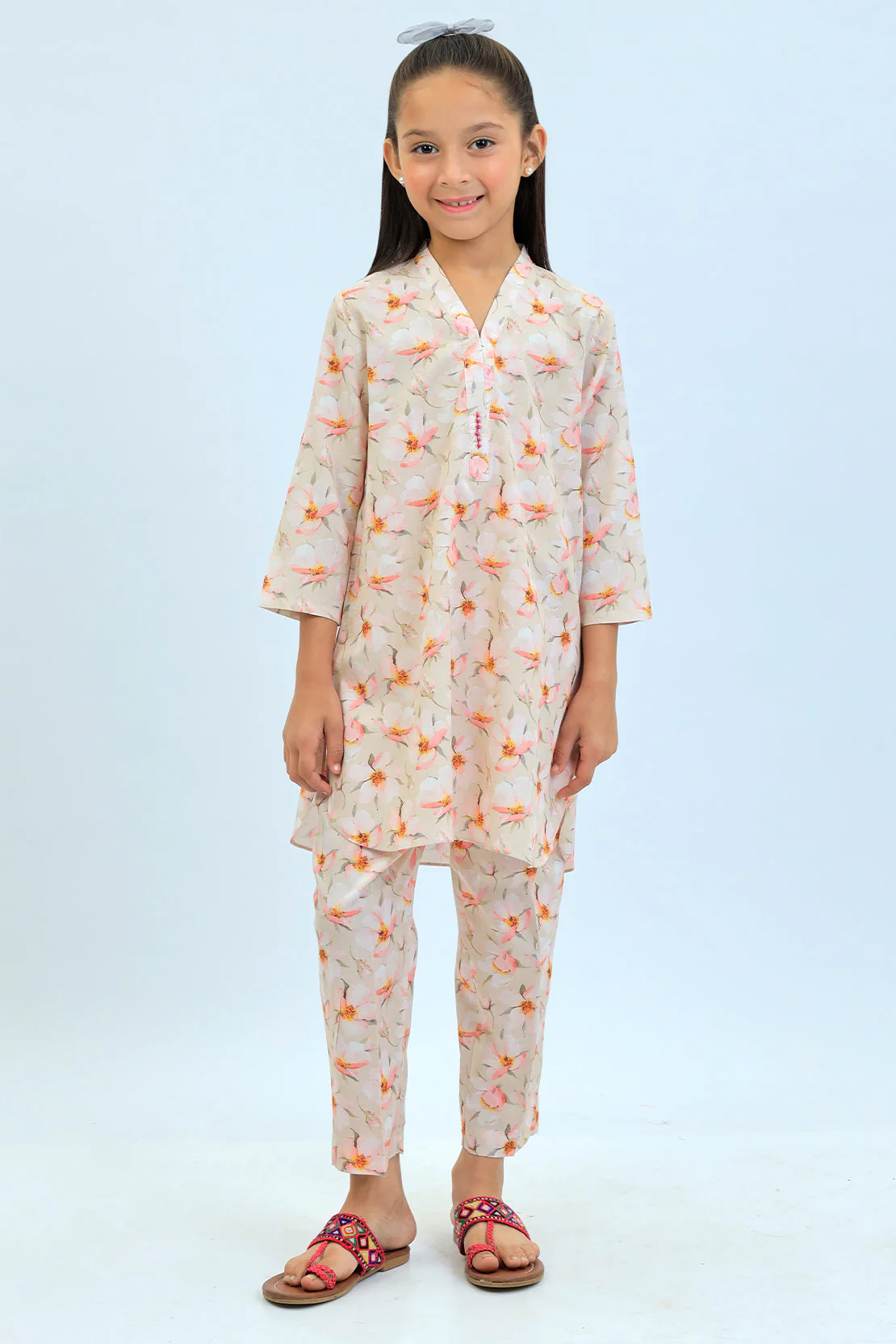 Printed Lawn Stitched 2 Piece (Shirt/Trouser)  For Kids