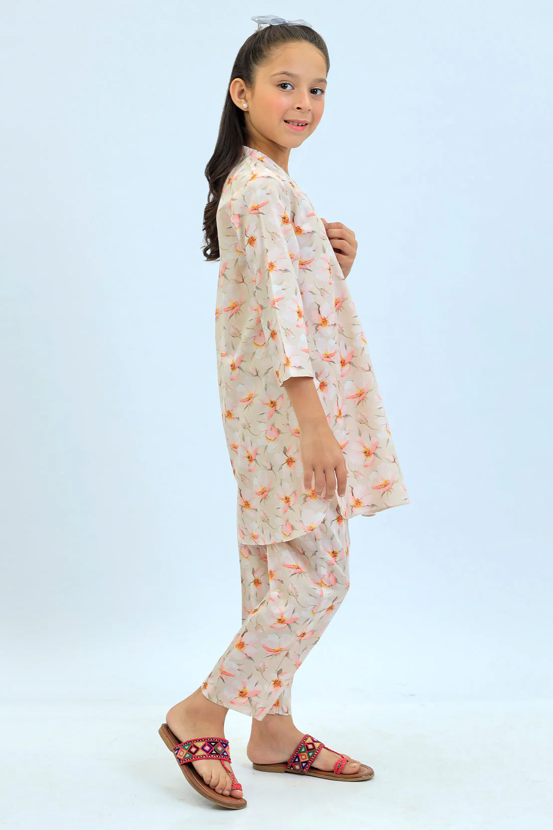 Printed Lawn Stitched 2 Piece (Shirt/Trouser)  For Kids - Image 2