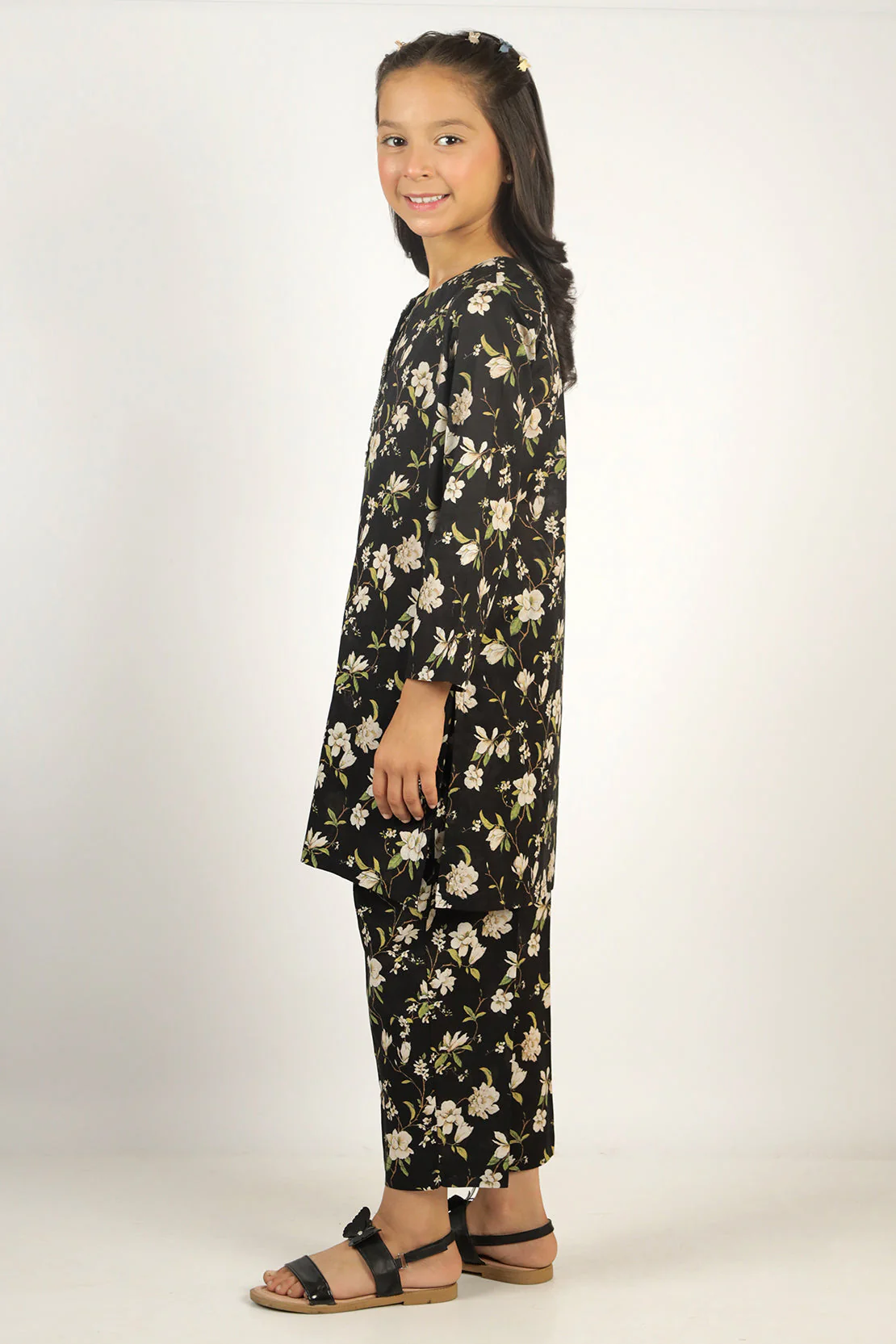 Printed Lawn Stitched 2 Piece (Shirt/Trouser)  For Kids - Image 5