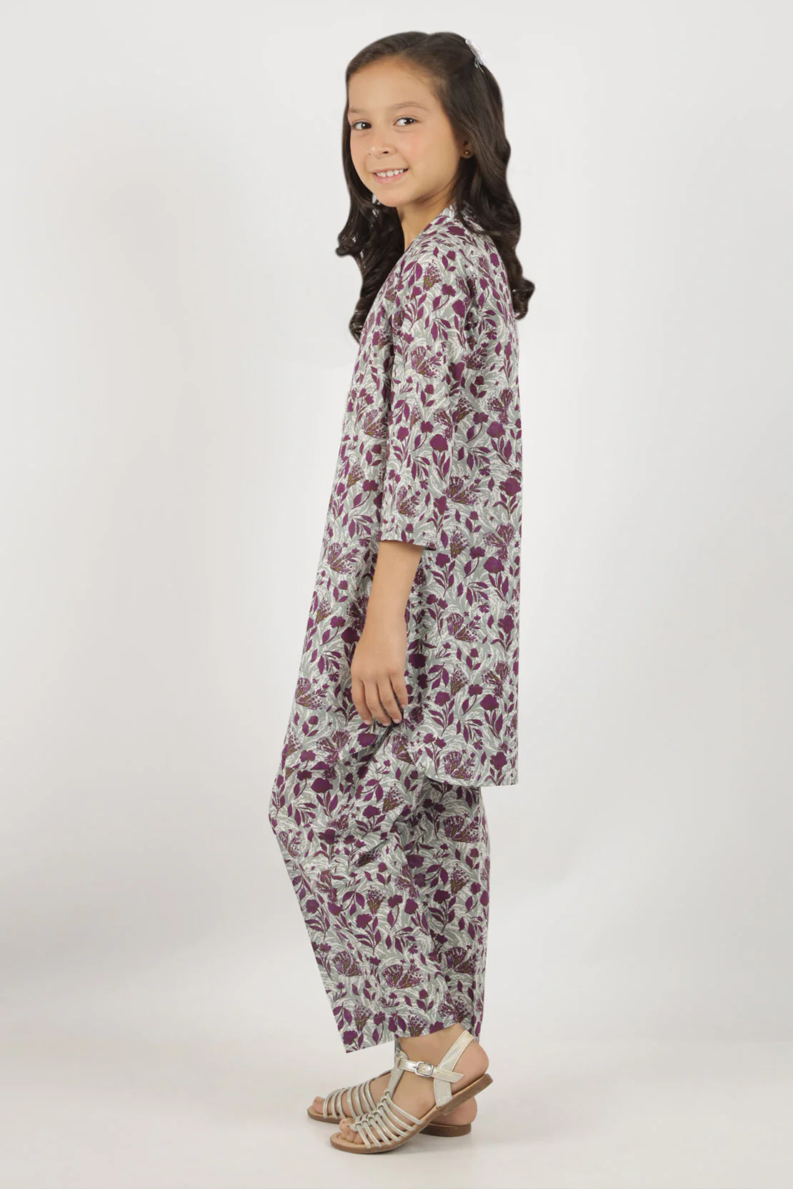 Printed Lawn Stitched 2 Piece (Shirt/Trouser) For Kids - Image 2