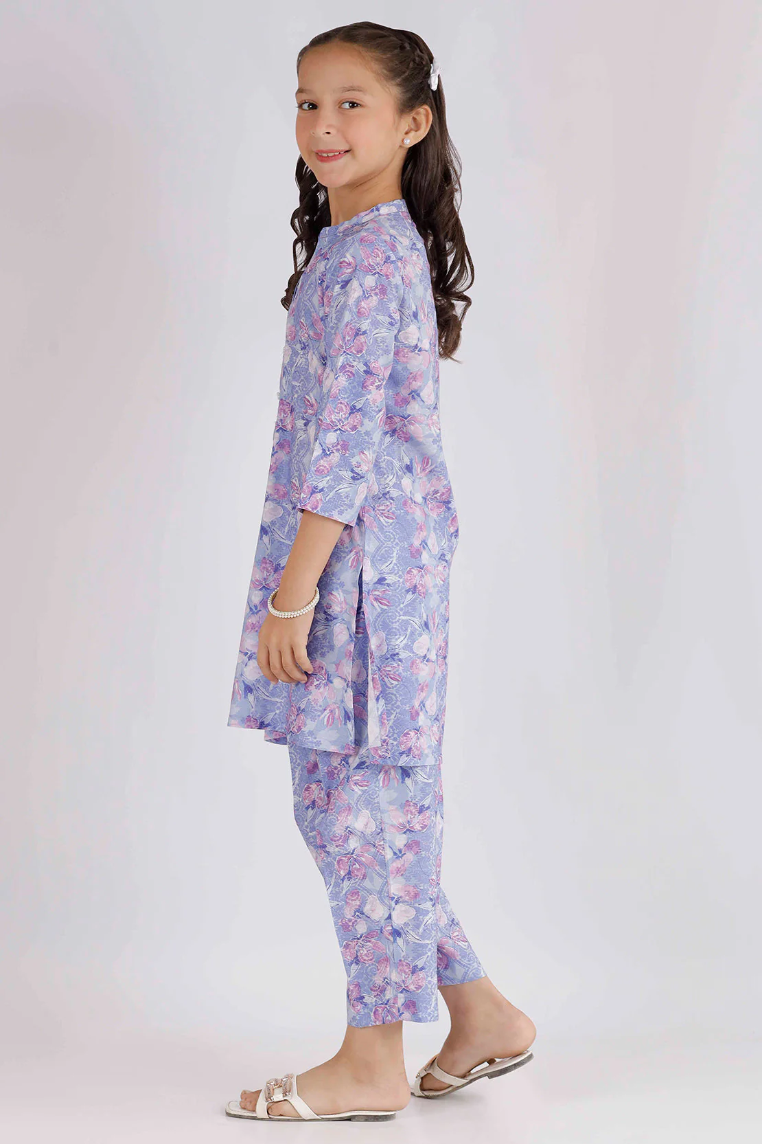 Printed Lawn Stitched 2 Piece (Shirt/Trouser)  For Kids - Image 2