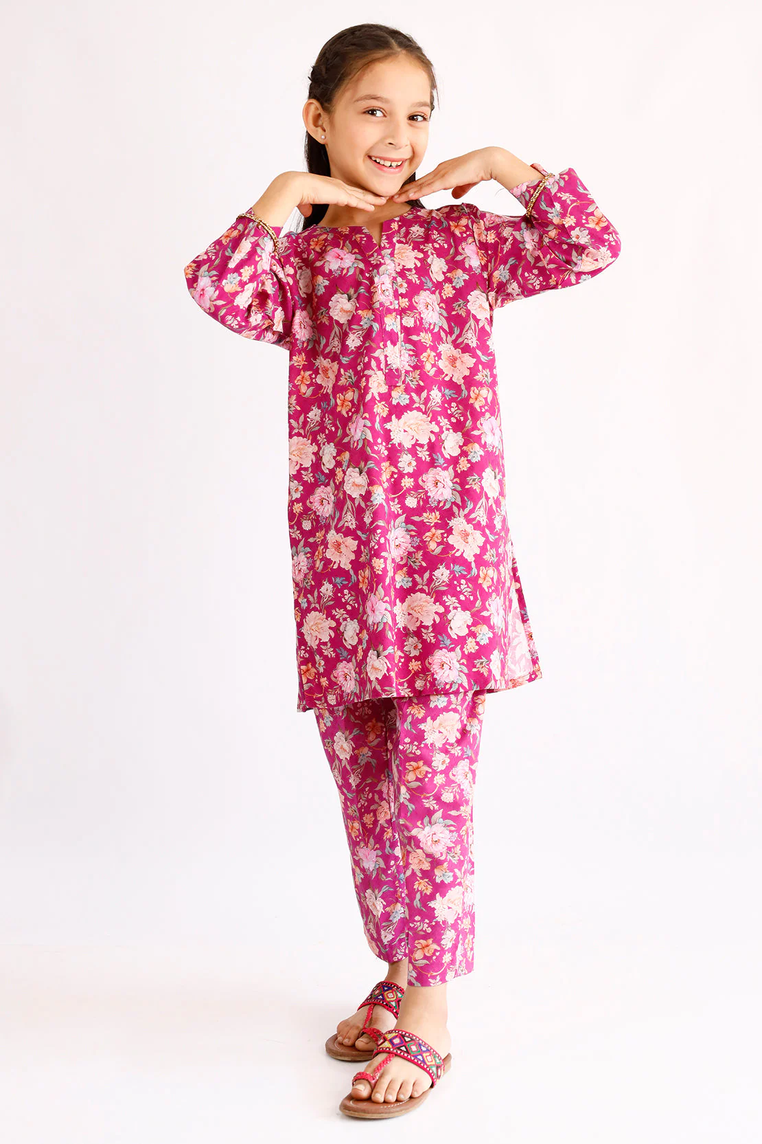 Printed Lawn Stitched 2 Piece (Shirt/Trouser) For Kids