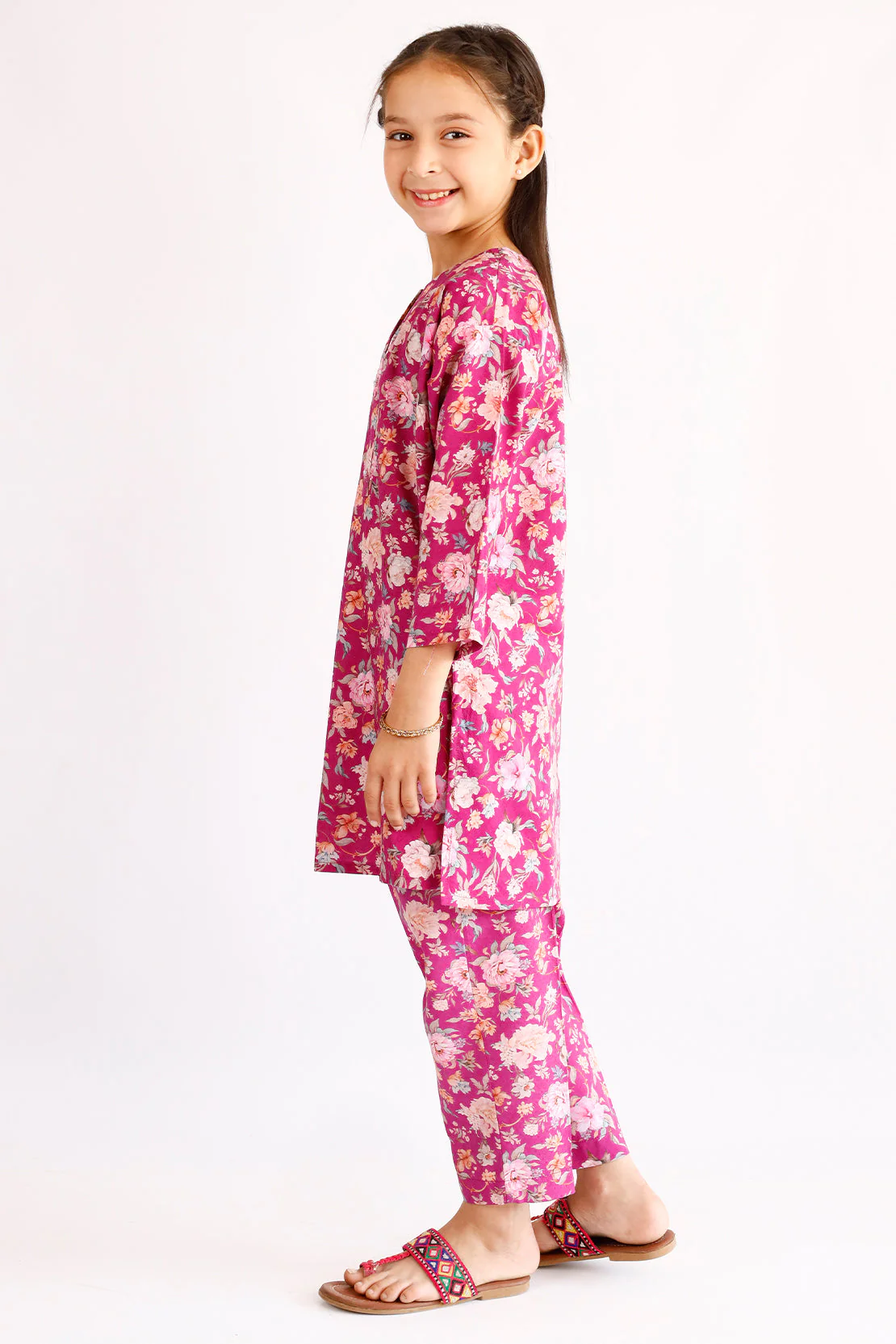 Printed Lawn Stitched 2 Piece (Shirt/Trouser) For Kids - Image 2