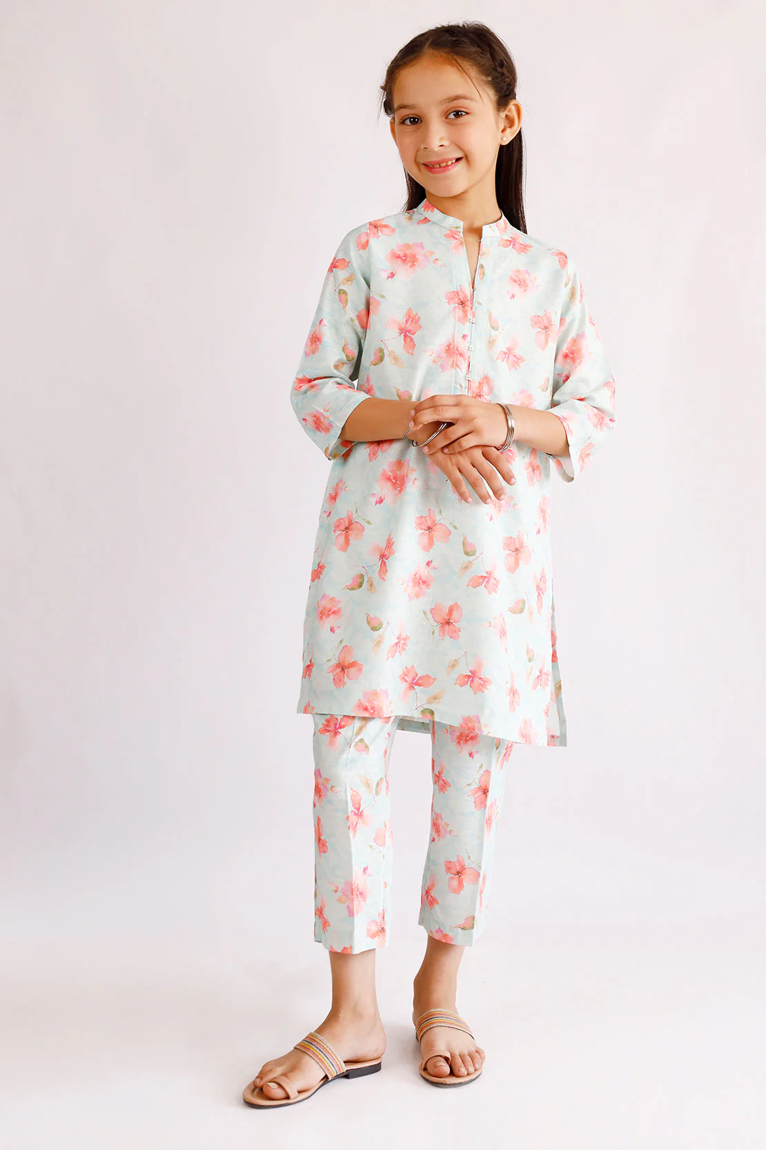 Printed Lawn Stitched 2 Piece (Shirt/Trouser)  For Kids