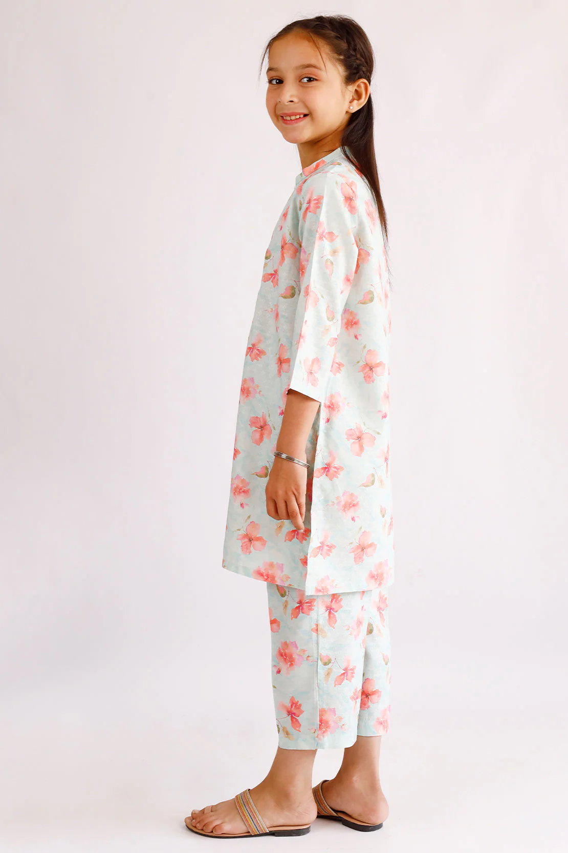 Printed Lawn Stitched 2 Piece (Shirt/Trouser)  For Kids - Image 3