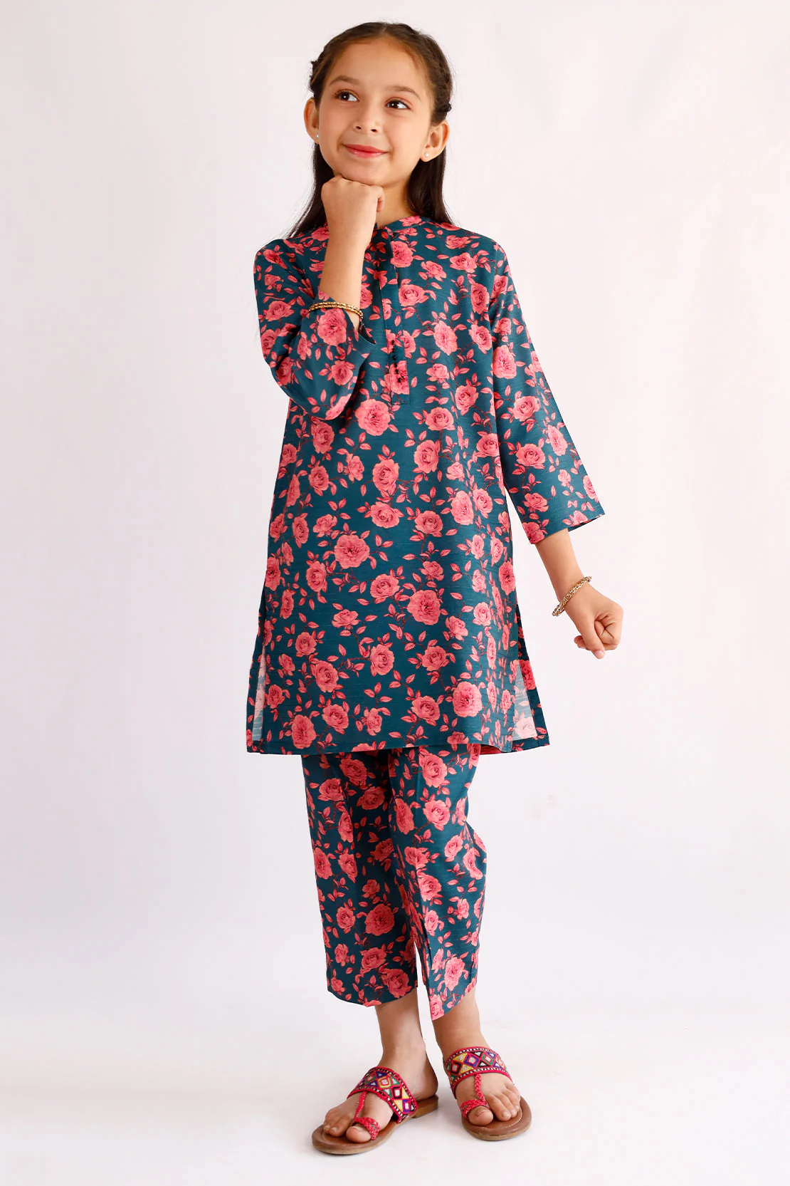 Printed Lawn Stitched 2 Piece (Shirt/Trouser) For Kids