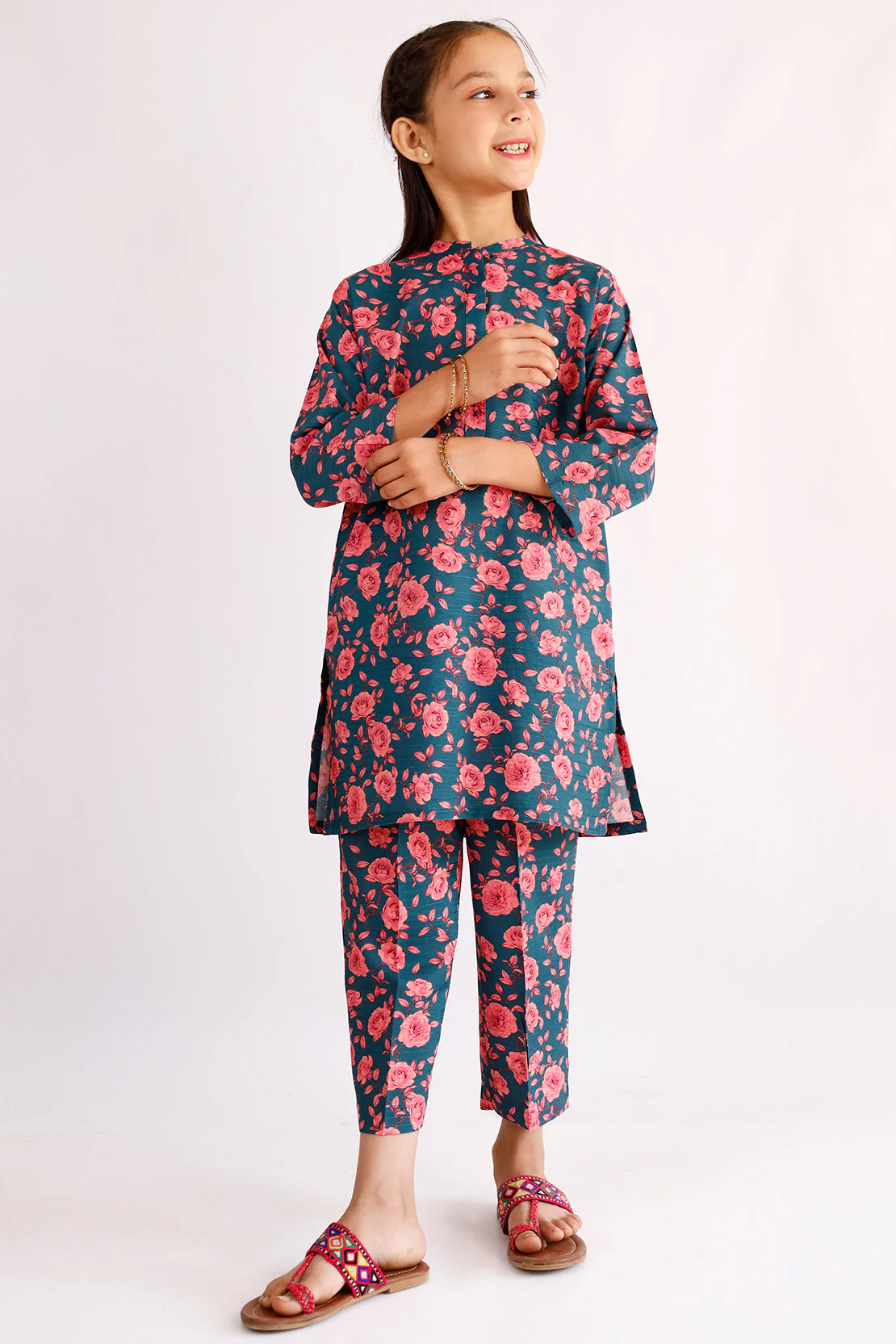 Printed Lawn Stitched 2 Piece (Shirt/Trouser) For Kids - Image 2