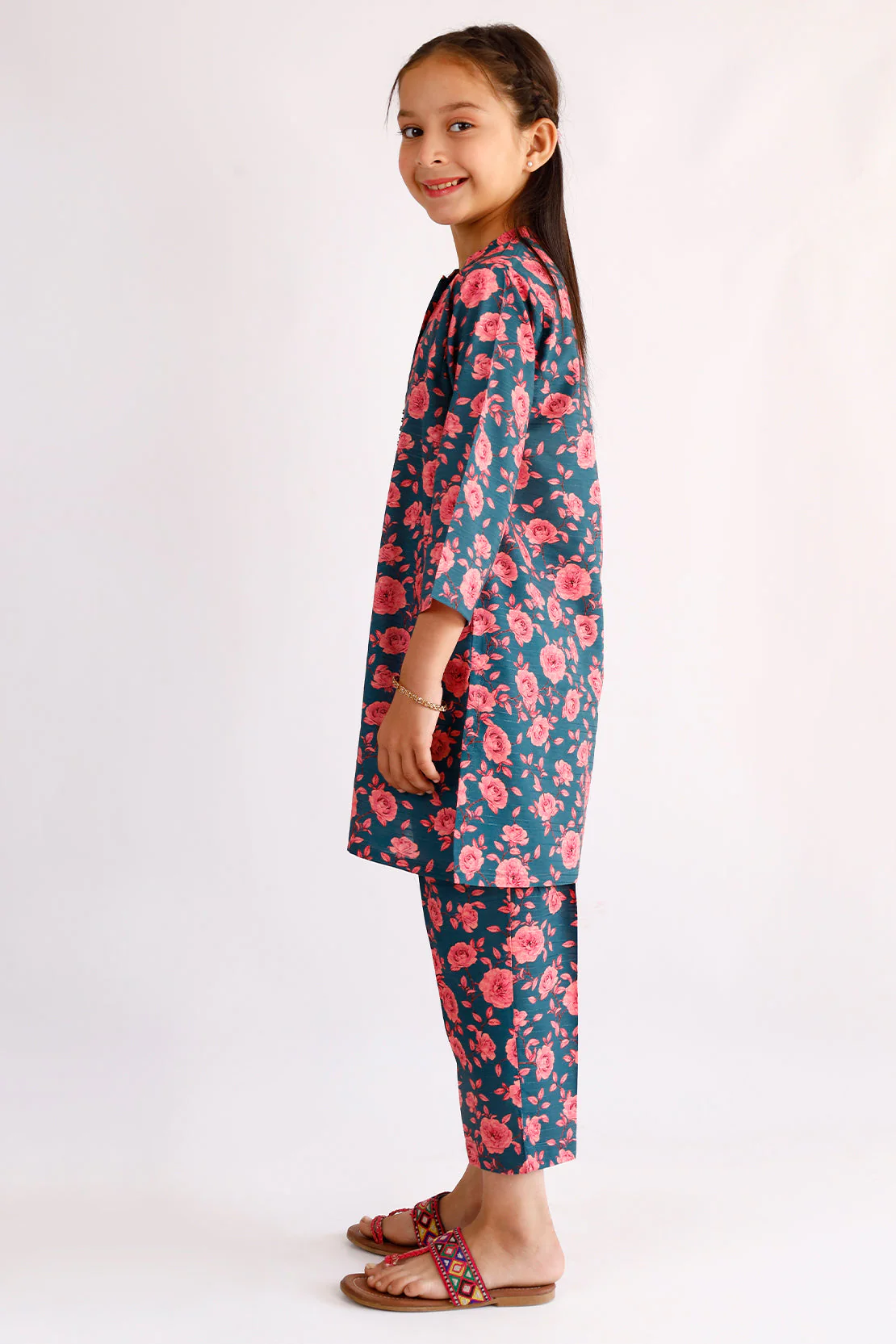 Printed Lawn Stitched 2 Piece (Shirt/Trouser) For Kids - Image 3