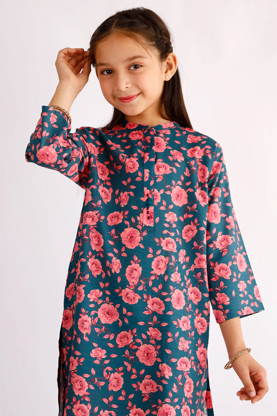 Printed Lawn Stitched 2 Piece (Shirt/Trouser) For Kids - Image 4