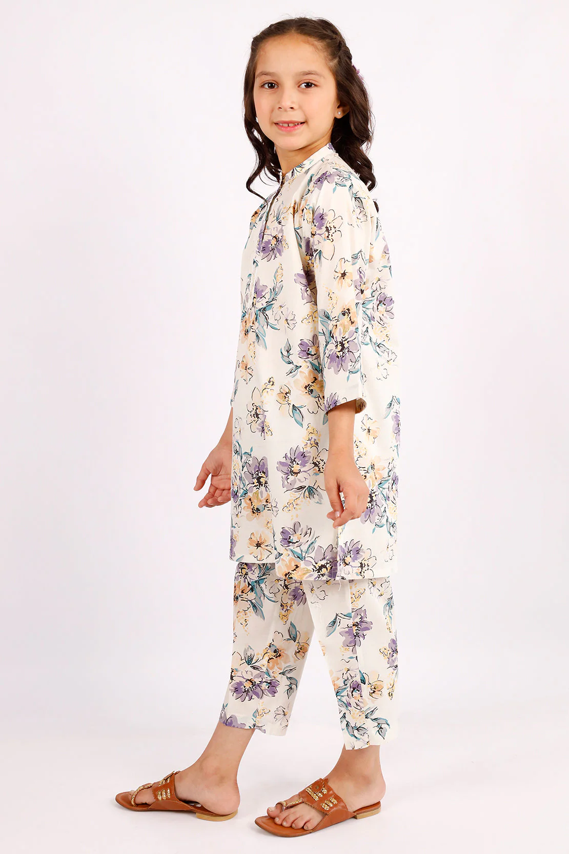 Printed Lawn Stitched 2 Piece (Shirt/Trouser) For Kids - Image 2