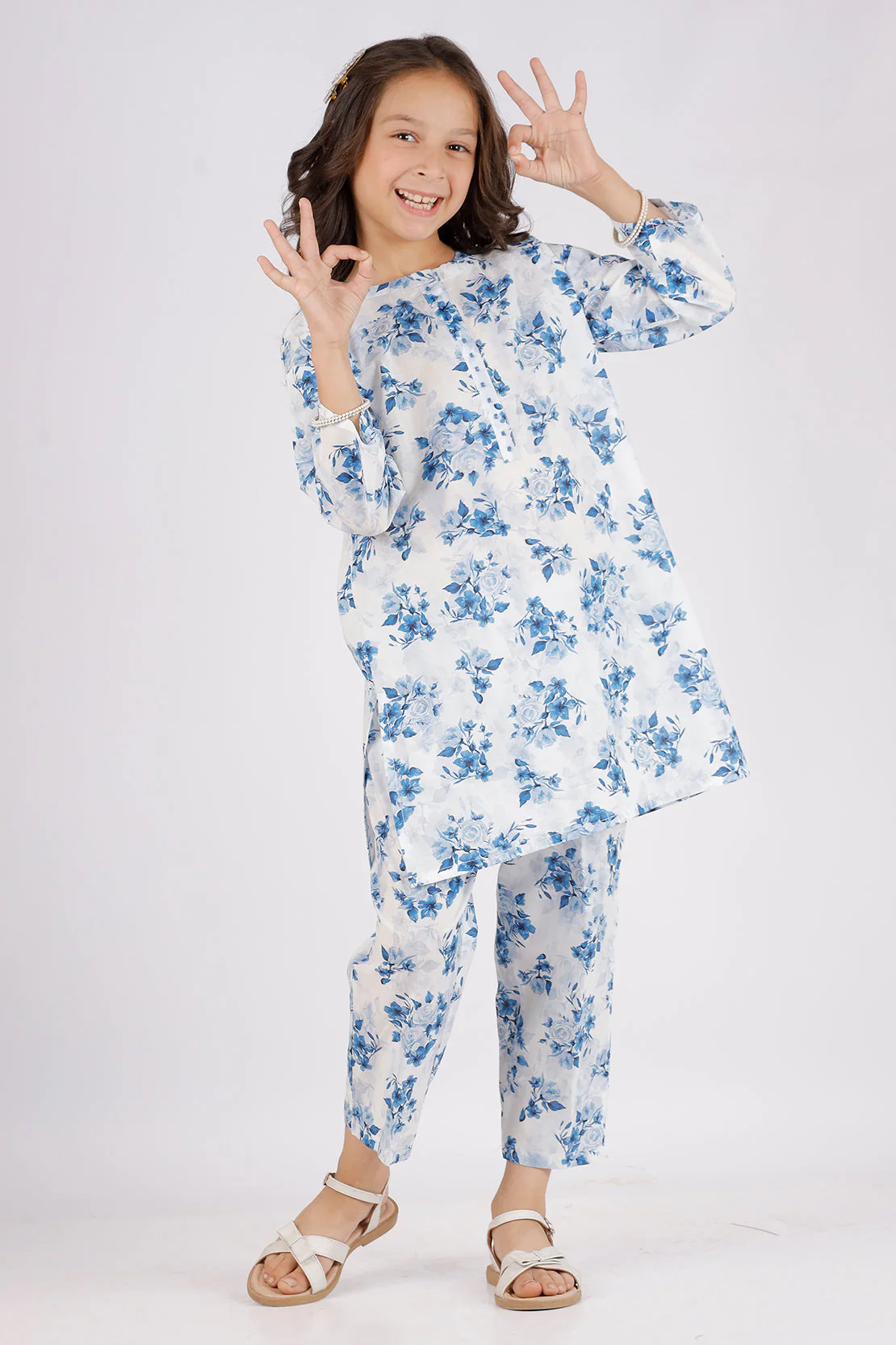 Printed Lawn Stitched 2 Piece (Shirt/Trouser)  For Kids