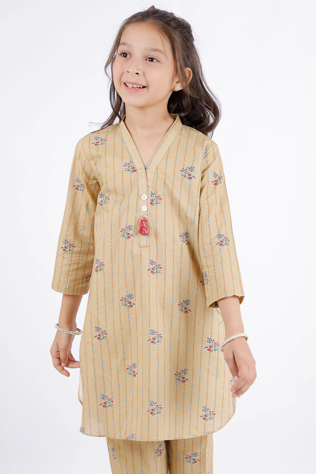 Printed Lawn Stitched 2 Piece (Shirt/Trouser)  For Kids - Image 3