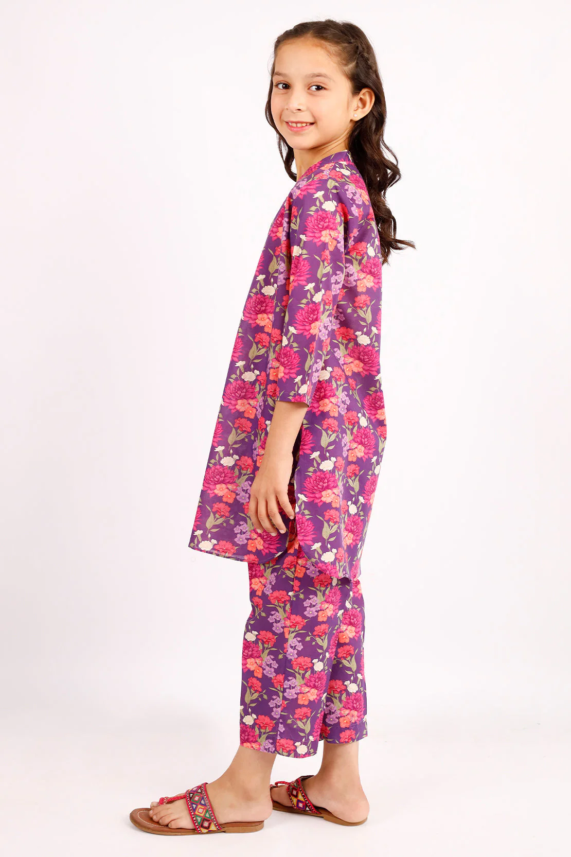 Printed Lawn Stitched 2 Piece (Shirt/Trouser) For Kids - Image 2
