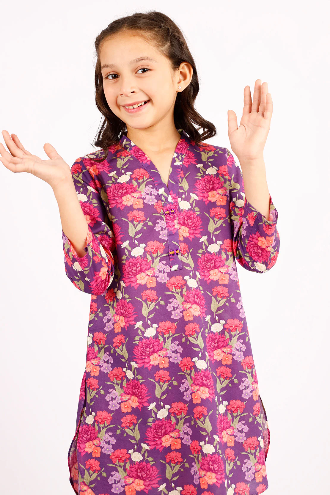 Printed Lawn Stitched 2 Piece (Shirt/Trouser) For Kids - Image 3