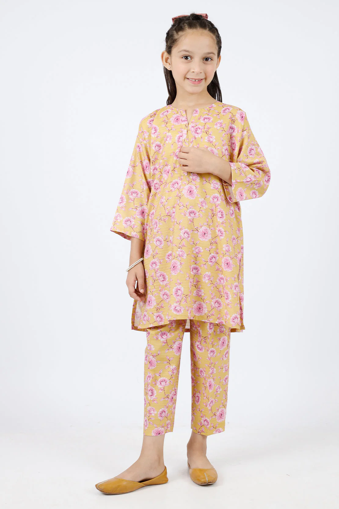 Printed Lawn Stitched 2 Piece (Shirt/Trouser) For Kids