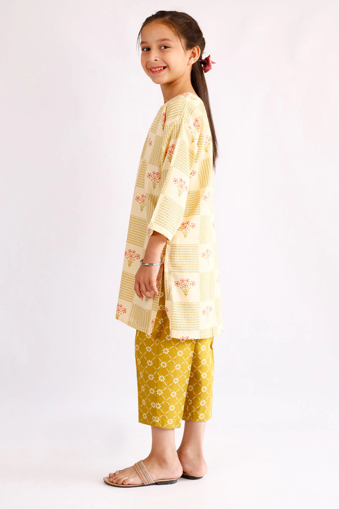 Printed Lawn Stitched 2 Piece (Shirt/Trouser) For Kids - Image 2