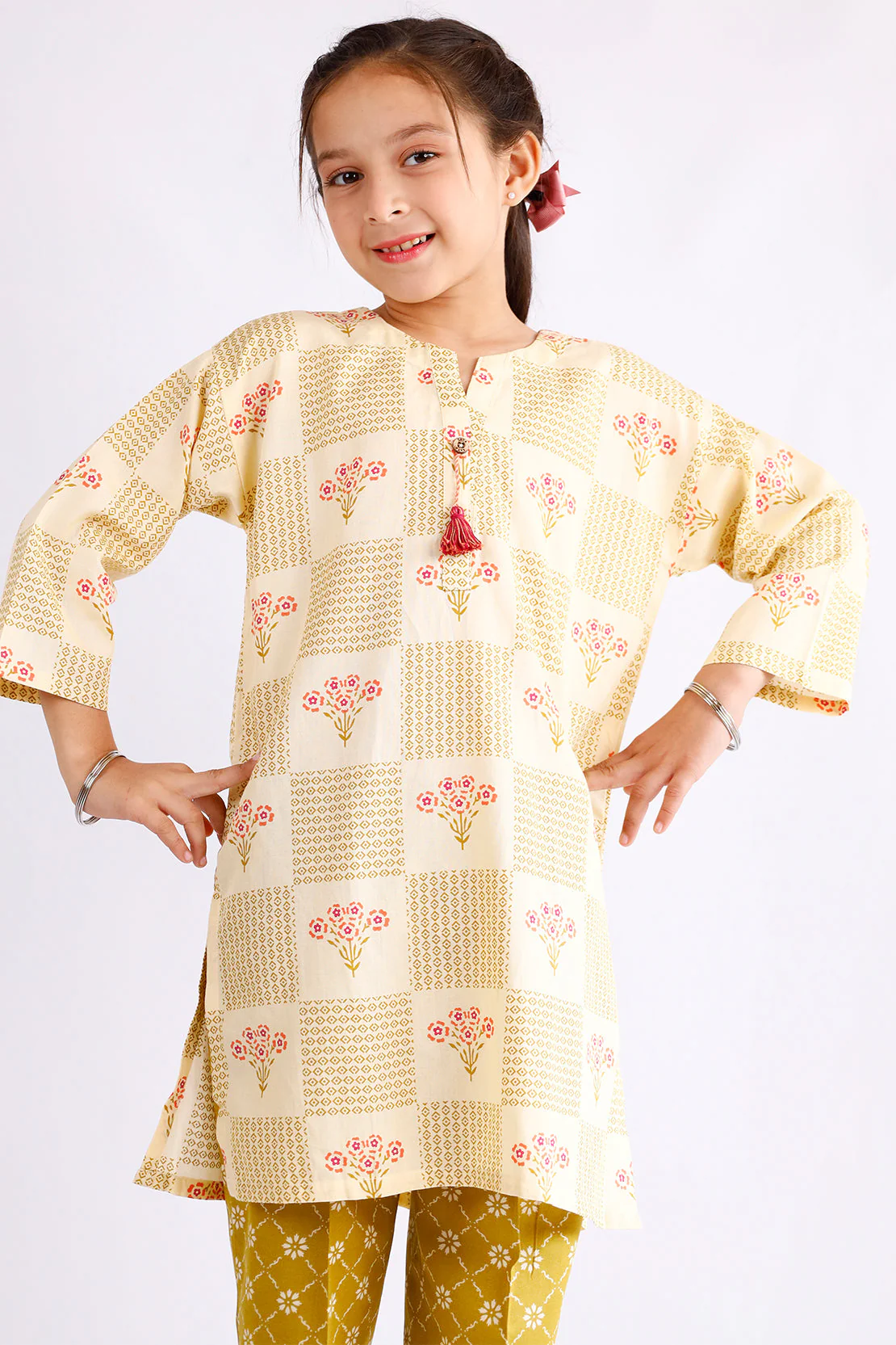 Printed Lawn Stitched 2 Piece (Shirt/Trouser) For Kids - Image 3