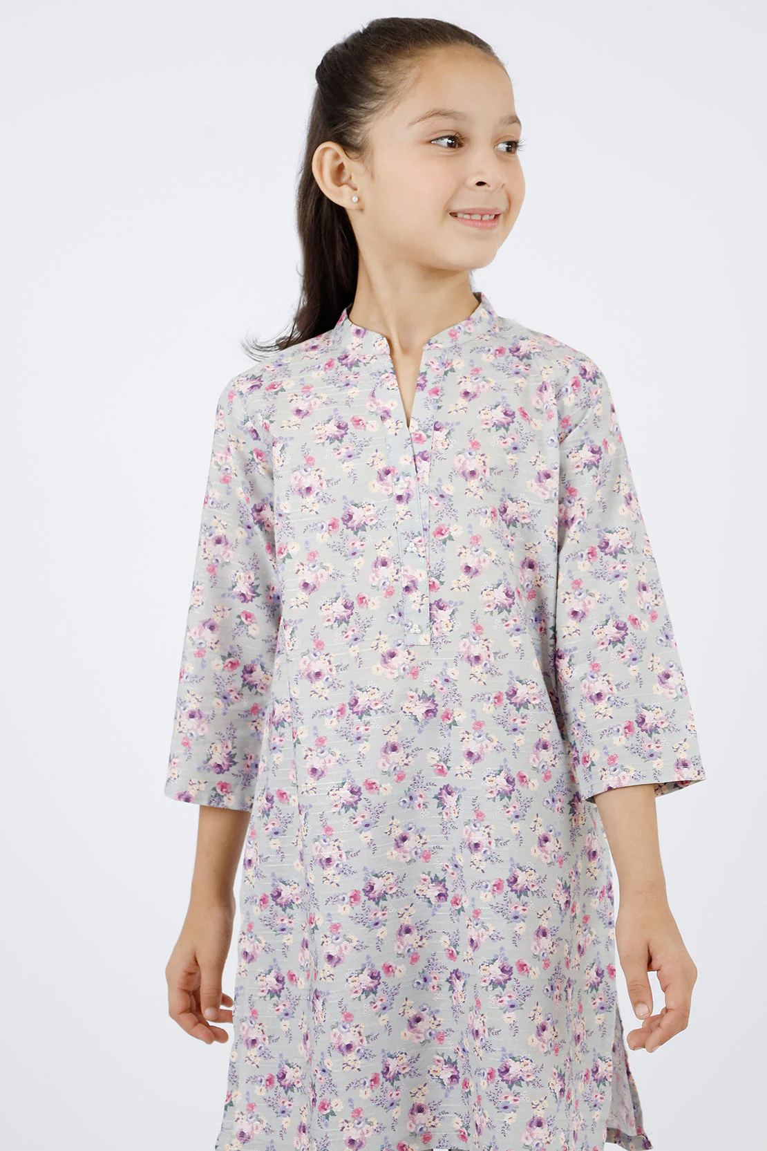 Printed Lawn Stitched 2 Piece (Shirt/Trouser) For Kids - Image 3