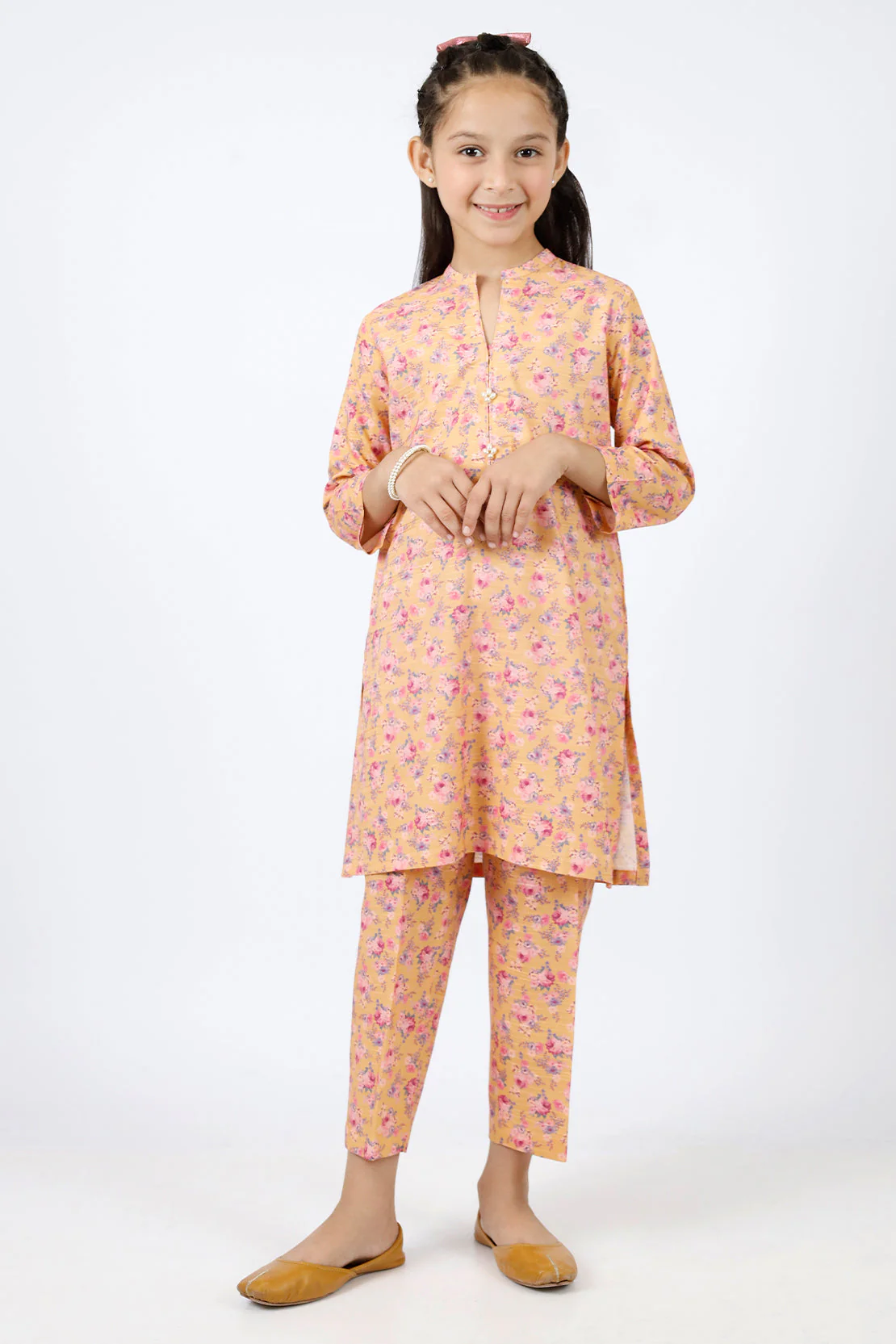 Printed Lawn Stitched 2 Piece (Shirt/Trouser)  For Kids - Image 2