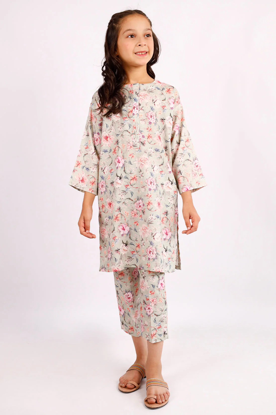 Printed Lawn Stitched 2 Piece (Shirt/Trouser) For Kids