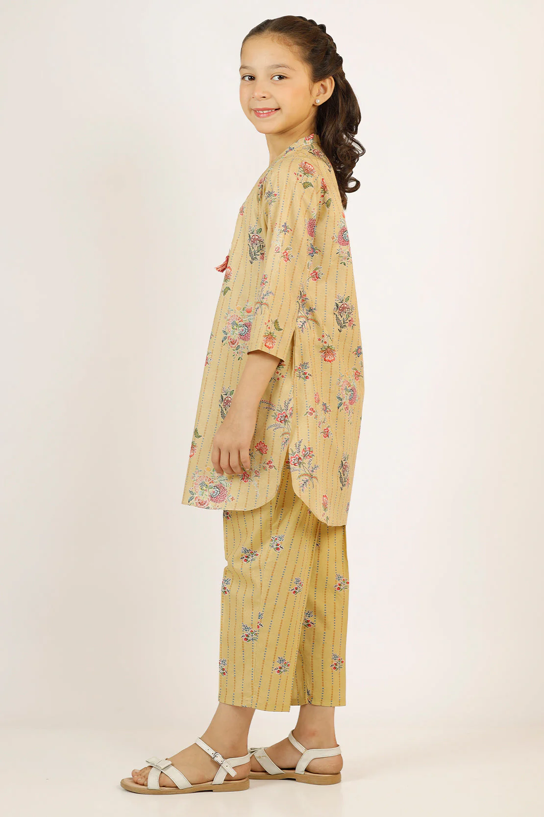 Printed Lawn Stitched 2 Piece (Shirt/Trouser)  For Kids - Image 3