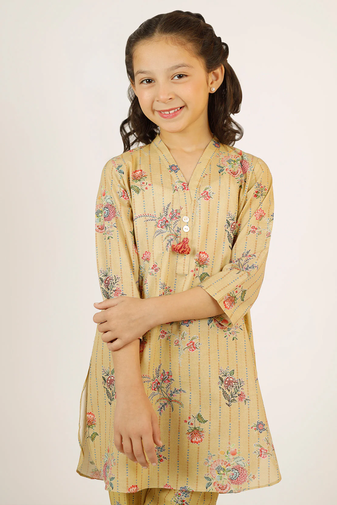 Printed Lawn Stitched 2 Piece (Shirt/Trouser)  For Kids - Image 6