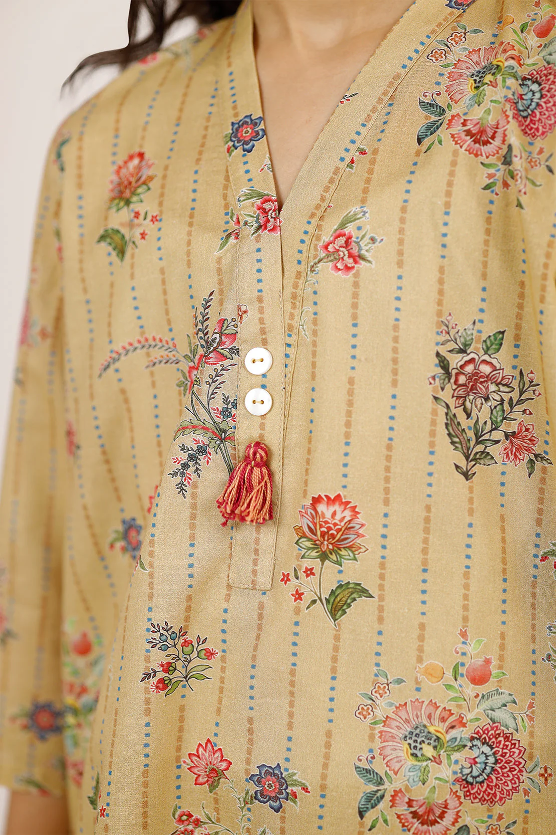 Printed Lawn Stitched 2 Piece (Shirt/Trouser)  For Kids - Image 8