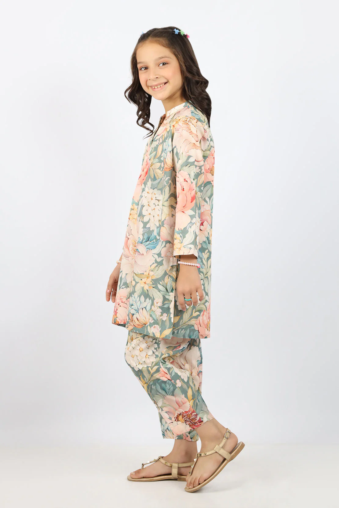 Printed Lawn Stitched 2 Piece (Shirt/Trouser) For Kids