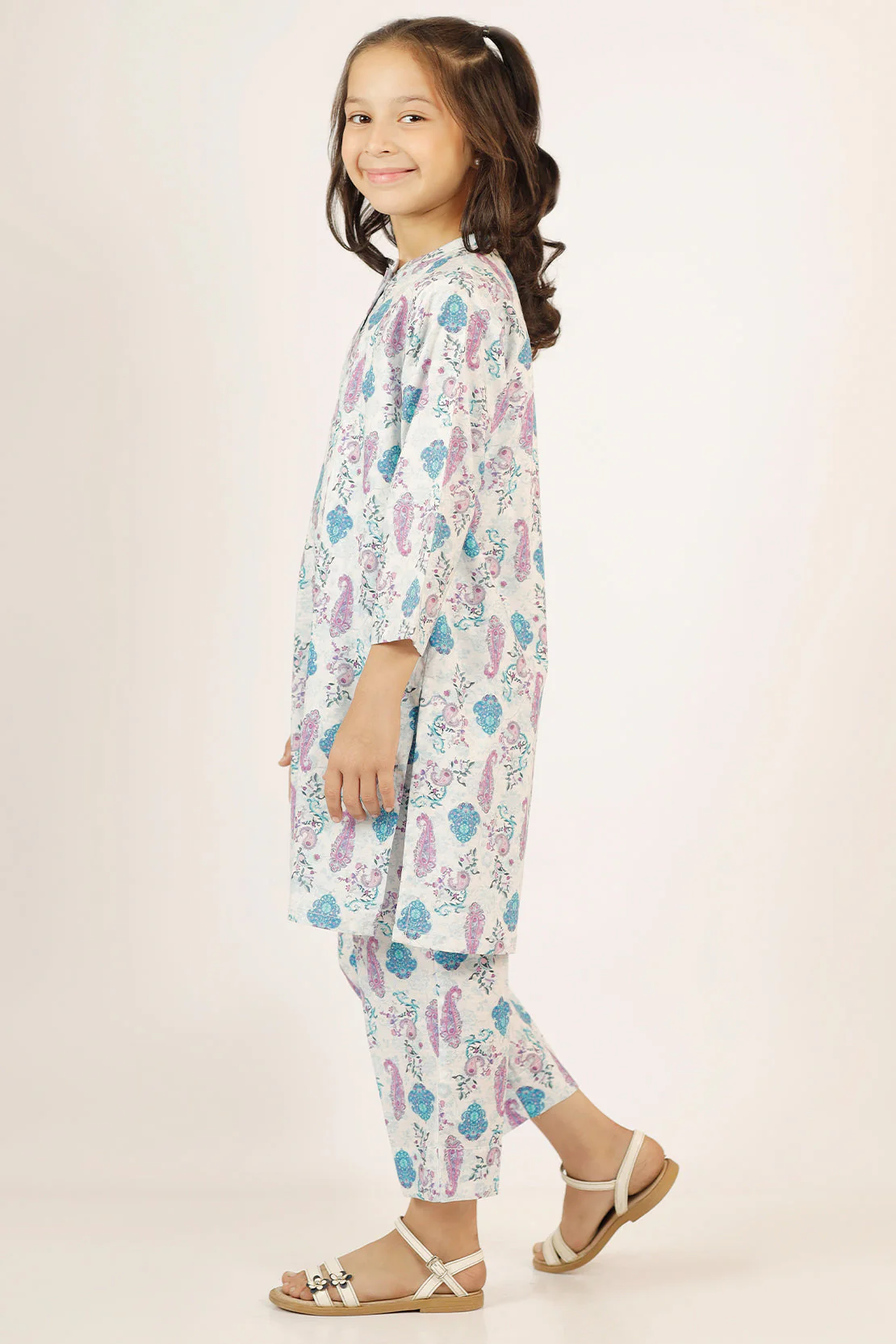 Printed Lawn Stitched 2 Piece (Shirt/Trouser) For Kids - Image 3