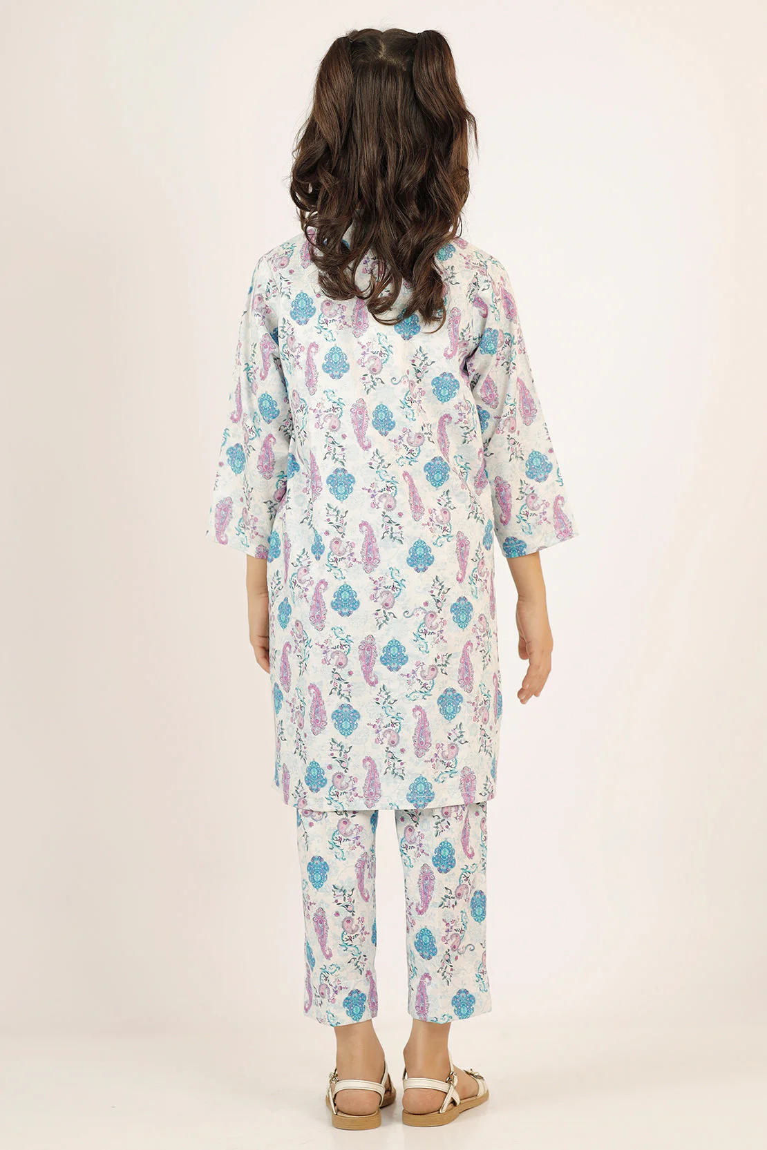 Printed Lawn Stitched 2 Piece (Shirt/Trouser) For Kids - Image 4