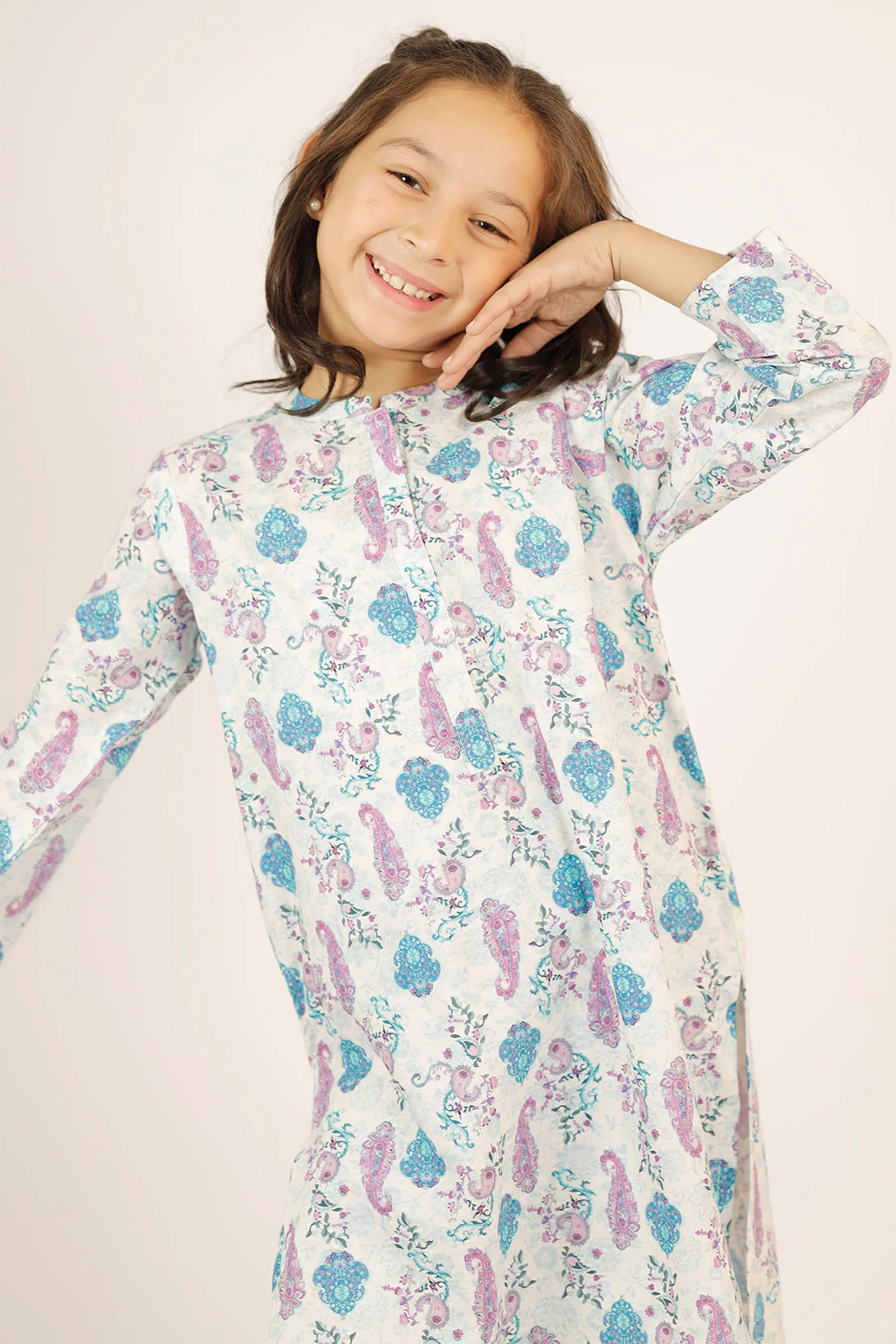 Printed Lawn Stitched 2 Piece (Shirt/Trouser) For Kids - Image 5