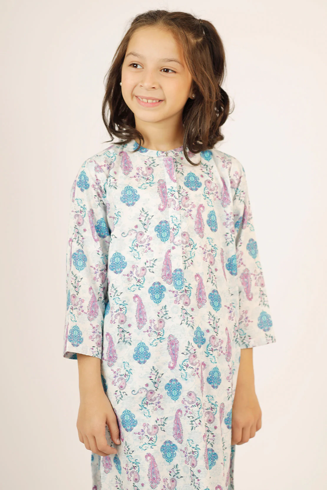 Printed Lawn Stitched 2 Piece (Shirt/Trouser) For Kids - Image 6