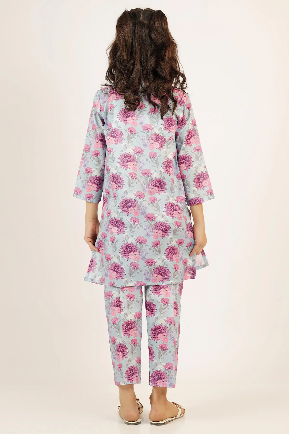 Printed Lawn Stitched 2 Piece (Shirt/Trouser)  For Kids - Image 3