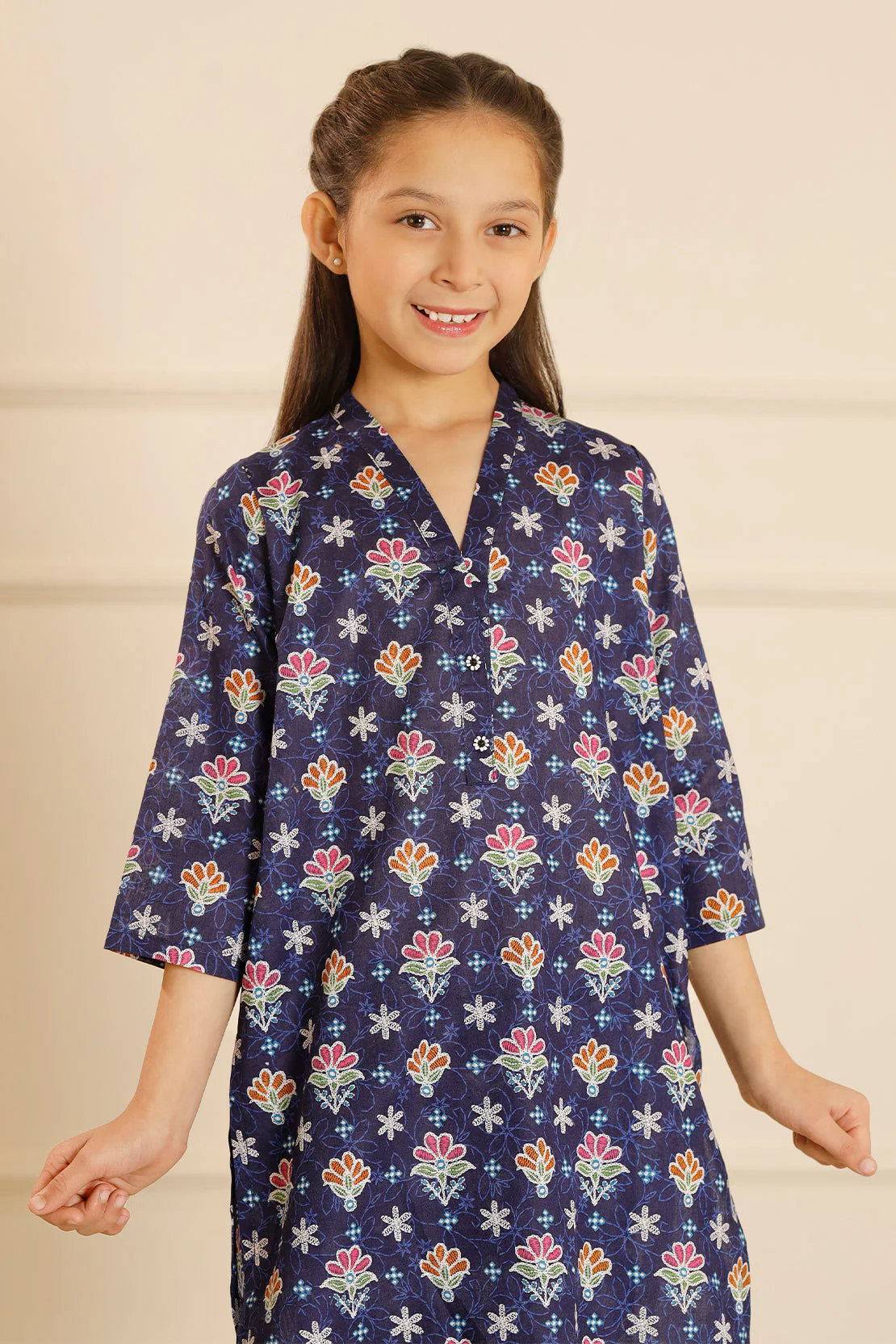 Printed Lawn Stitched 2 Piece (Shirt/Trouser) For Kids