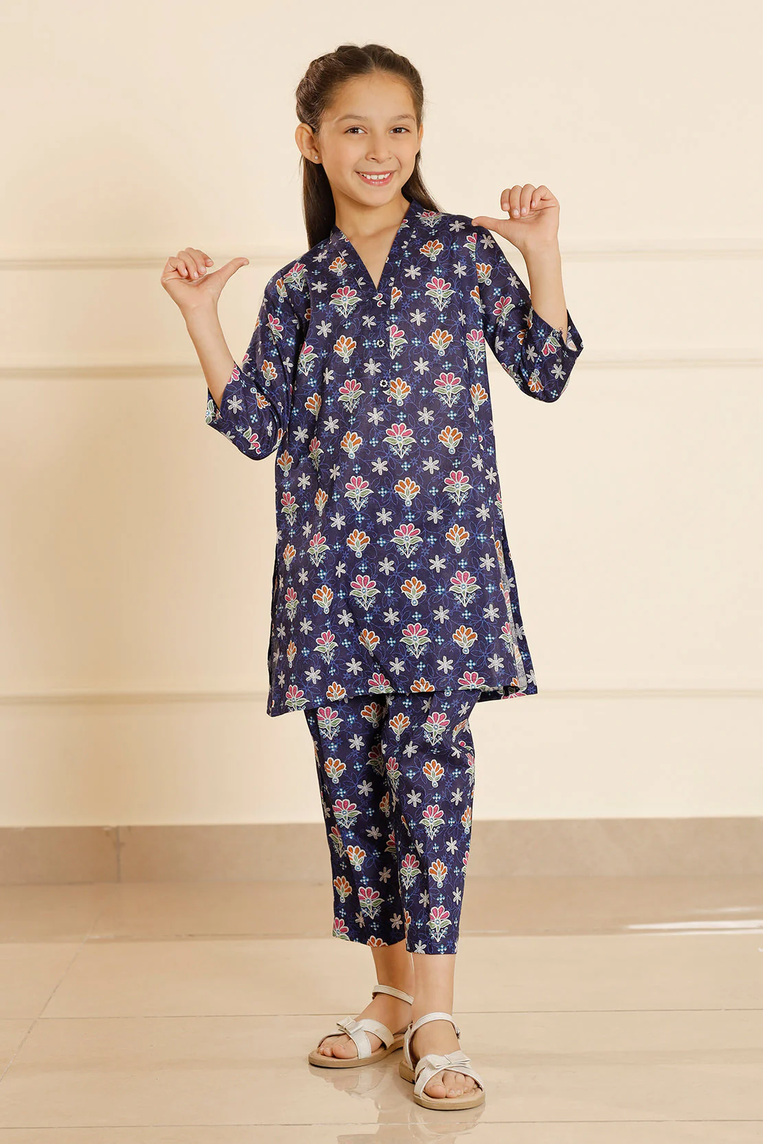 Printed Lawn Stitched 2 Piece (Shirt/Trouser) For Kids - Image 2