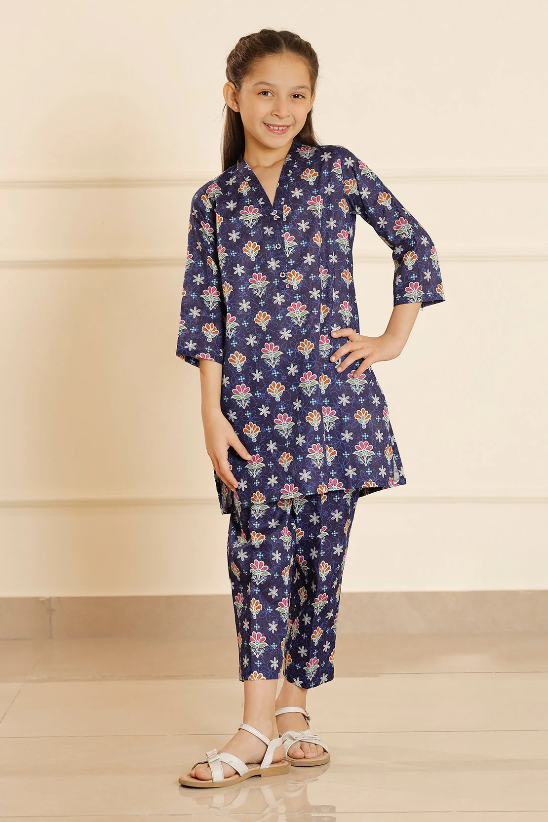 Printed Lawn Stitched 2 Piece (Shirt/Trouser) For Kids - Image 3