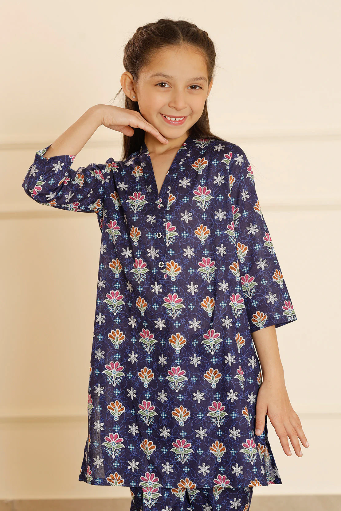 Printed Lawn Stitched 2 Piece (Shirt/Trouser) For Kids - Image 5